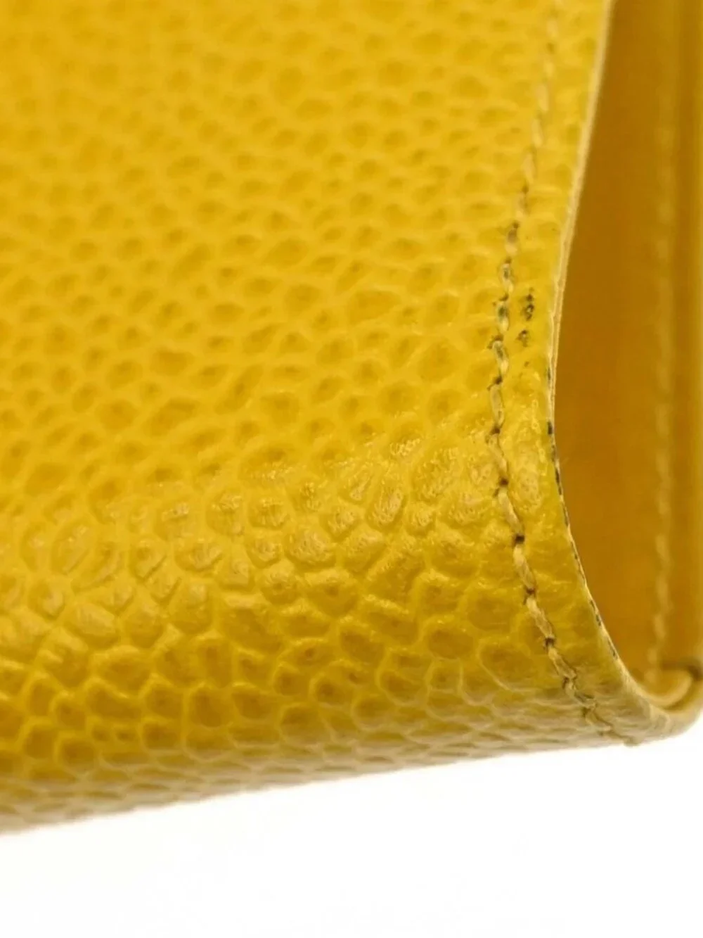 Chanel Yellow Calfskin Chain Shoulder Bag Pochette Phone Case